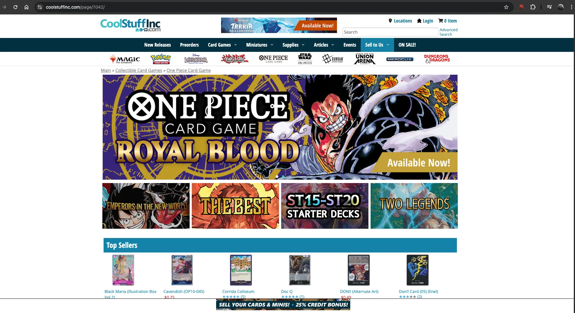 Coolstuffinc one piece tcg