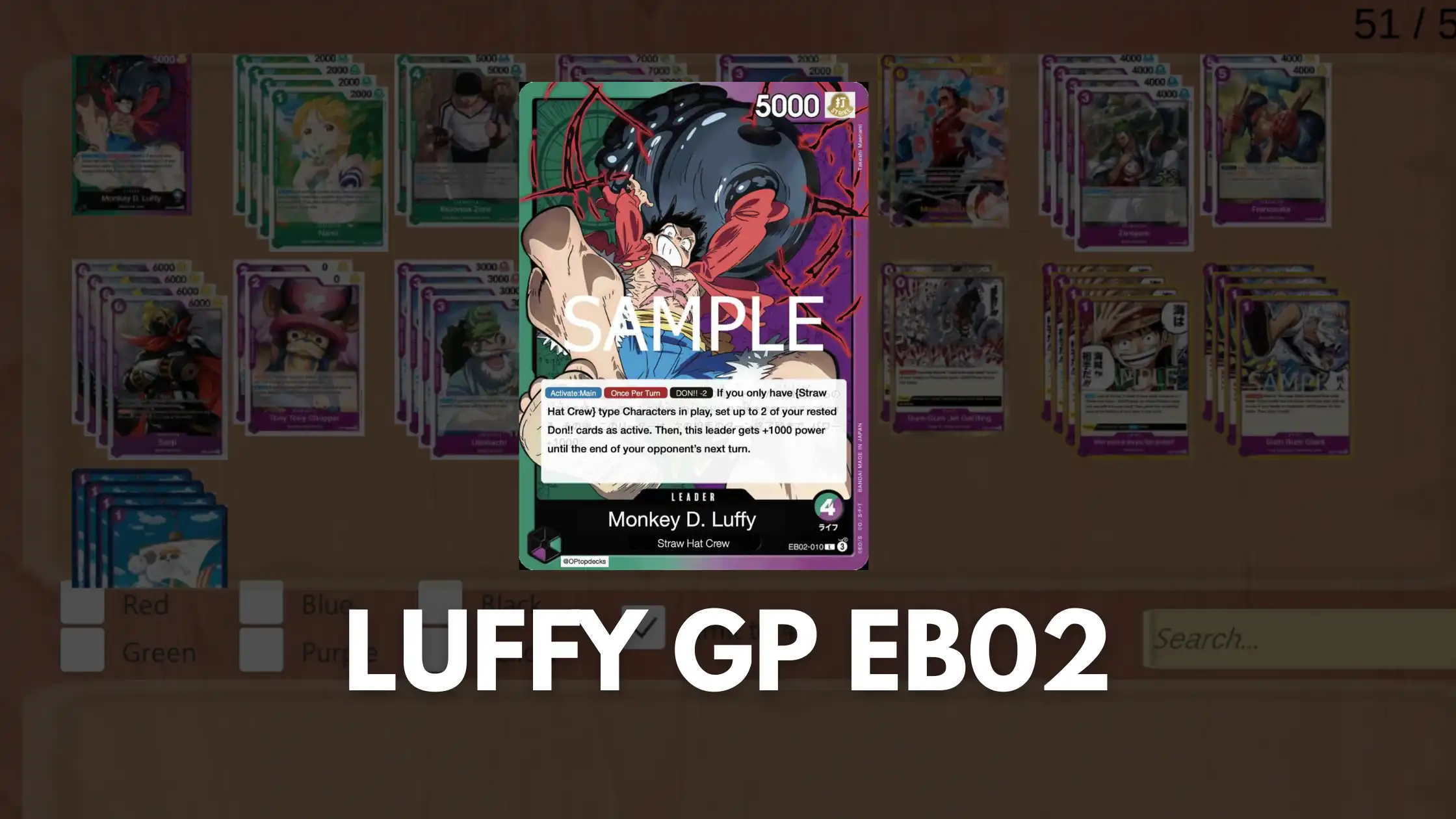 [ OP10.5 ] Guía definitiva para armar y jugar GP Luffy EB02